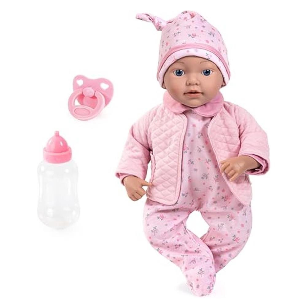 Bayer Realistische Reborn Babypop mit Fopspeen und Flasche für liebevolle Pflege (93827AF)