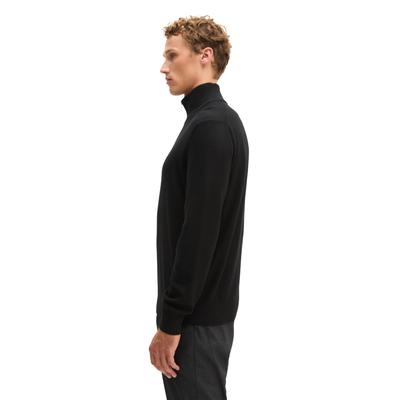 Troyer MARC O'POLO "aus weichem Bio-Baumwoll-Schurwoll-Mix", Herren, Gr. M, schwarz, Obermaterial: 54% Baumwolle, 29% Schurwolle, 17% Polyamid, unifarben, Pullover Troyer