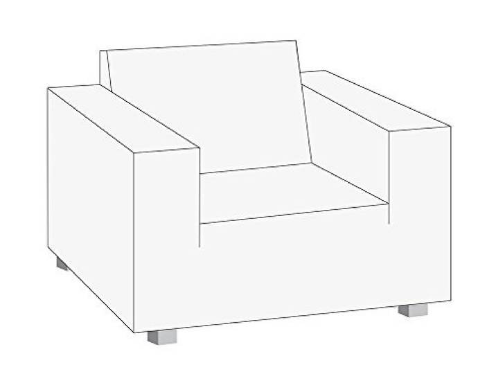 Fink EZ-Carlo/1 Sitz,Korpus weiß.incl.1Kissen,ohneBezug