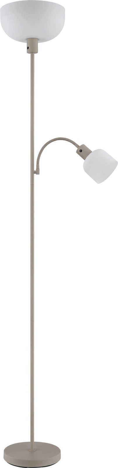 Globo Hinton Vloerlamp wit/beige/beige met Ø 26 cm kap