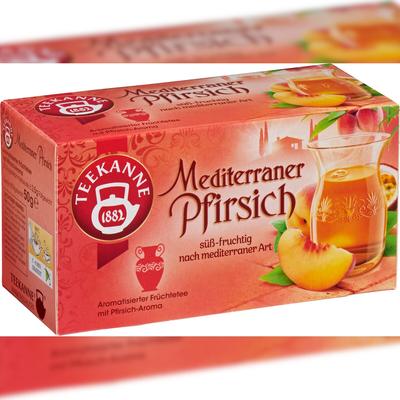 Teekanne Früchtetee Mediterraner Pfirsich 20 Teebeutel (50 g)