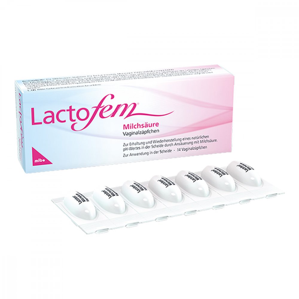 MIBE GmbH Arzneimittel Lactofem Milchsäure Vaginalzäpfchen 10078061