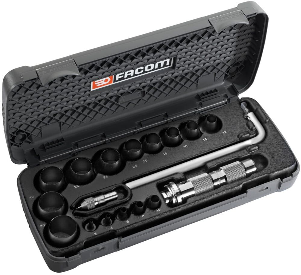 Facom Locheisen u. Kreisschneider Set 19-tlg (245.J1A)