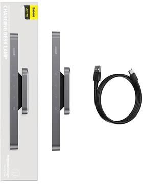 Uplifted Finds Baseus Magnetic Stepless Dimming Rechargeable LED Desk Lamp For Reading And Study space Gray