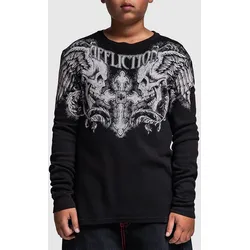 Affliction Winged Up Thermal Longsleeve T-Shirt black Gr. XL