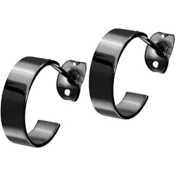 Titan Ohrstecker HALBKREIS