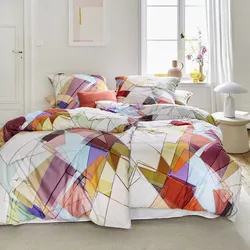 Irisette Mako-Satin Bettwäsche Magic Purmerend multi 135x200 cm + 80x80 cm - bunt