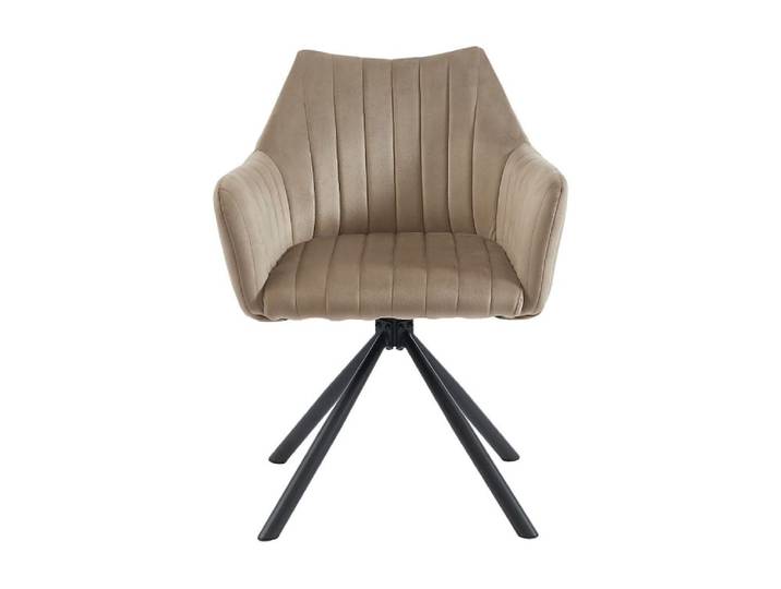 Lot de 2 chaises velours beige