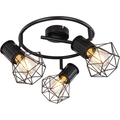 GLOBO LIGHTING Deckenstrahler "PRISKA", schwarz, 1 Stk., Leuchten, Deckenstrahler/schwarz/Flur/Wohnzimmer, Deckenstrahler
