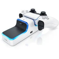 CSL Ladestation für PS5 Controller - Schnell Ladestation - Twin Charge - Ladegerät - Zubehör für Sony Playstation 5 Controller