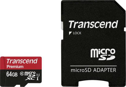 Transcend Premium microSDXC-Karte Industrial 64GB Class 10, UHS-I inkl. SD-Adapter