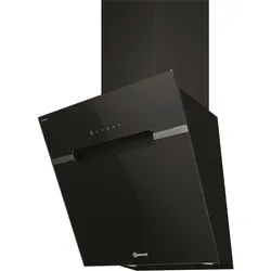 BAUKNECHT Kopffreihaube "BHVS 61F LT DP K", Energieeffizienz: A (A+++-D), silber (schwarz), B:59,8cm H:147,5cm T:37,1cm, Dunstabzugshauben, LED-Beleuchtung, Nanobeschichtung verhindert Tropfenbildung