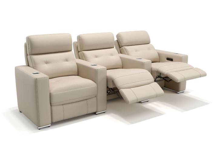 Leder 3-Sitzer Kinosofa MATERA mit Funktion