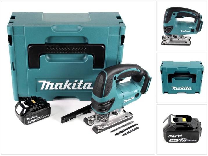 Makita DJV 180 T1J Scie sauteuse sans fil 18V + 1x Batterie 5.0Ah + Makpac - sans chargeur