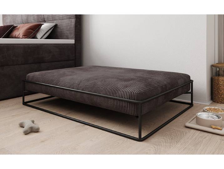 Hundebett Lumo 110x80 cm in Cord - 110x80 cm - Braun - Cord - Luxusbetten24