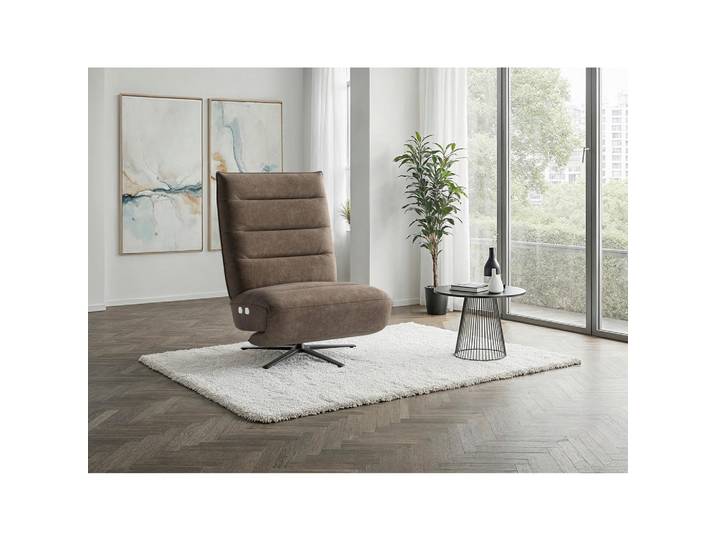 Sit & More Relaxsessel EVE E, Braun, Metall, 80x109x98 cm, Liegefunktion, Herz-Waage-Funktion, Sitzfläche 360° drehbar, Wohnzimmer, Sessel, Relaxsessel