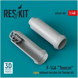 ResKit F-14A Tomcat open exhaust nozzles for Tamiya kit (3D Printed)
