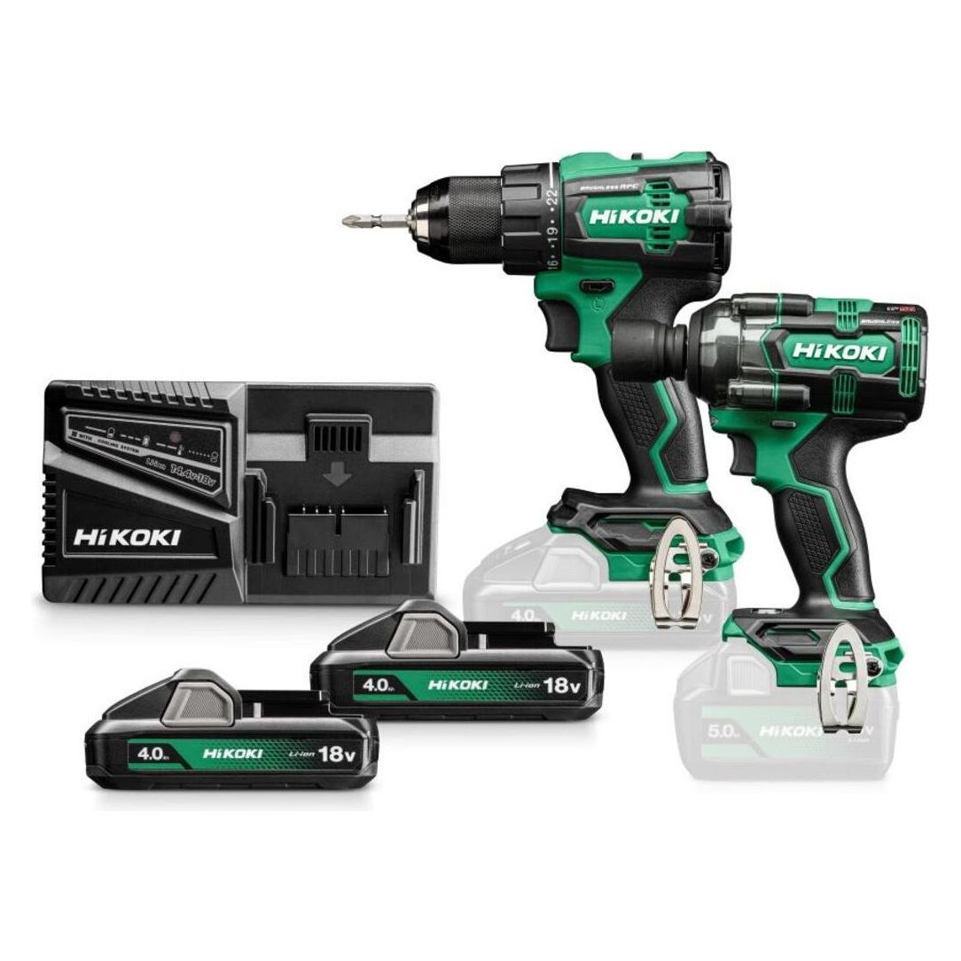 Hitachi HIKOKI ZESTAW 18V KC18DE WLZ (DS18DE+WR18DH) 2x4,0Ah HITSYSTEM (KC18DEWLZ)
