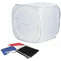 Linkstar Aufnahmebox L-7575 75x75 cm (75 cm), Hintergrundsystem, Blau, Rot, Weiss, Schwarz