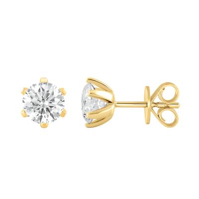 Paar Ohrstecker ONE ELEMENT "Ohrstecker Ohrringe aus 585 Gold", gold, Ohrringe, Damen, Damen, 0,5 VS = sehr kleine Einschlüsse mit Diamanten, Diamanten Gelbgold 585 Gold, Diamanten, Gelbgold 585, Gold, mit 2 Lab Grown Diamanten / Labordiamanten 0,5 ct
