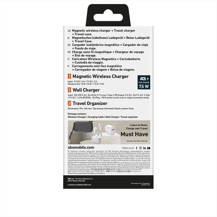 SBS Carica Batterie Teorgkitwirpwrw-bianco