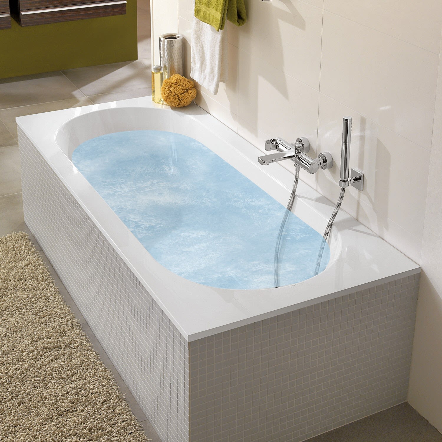 Villeroy & Boch Oberon Solo Badewanne 170 x 75 cm, Combipool Comfort, Technik Position 2