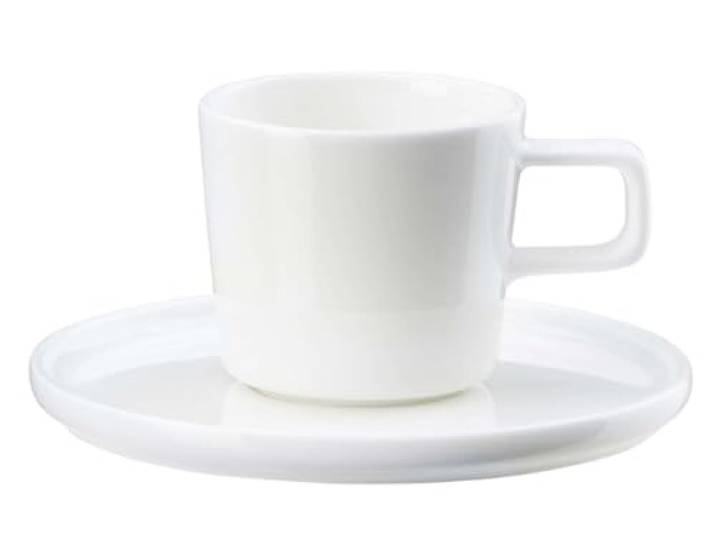 ASA OCO Espressokop met schotel Fine Bone China wit 0,08l, 2030013