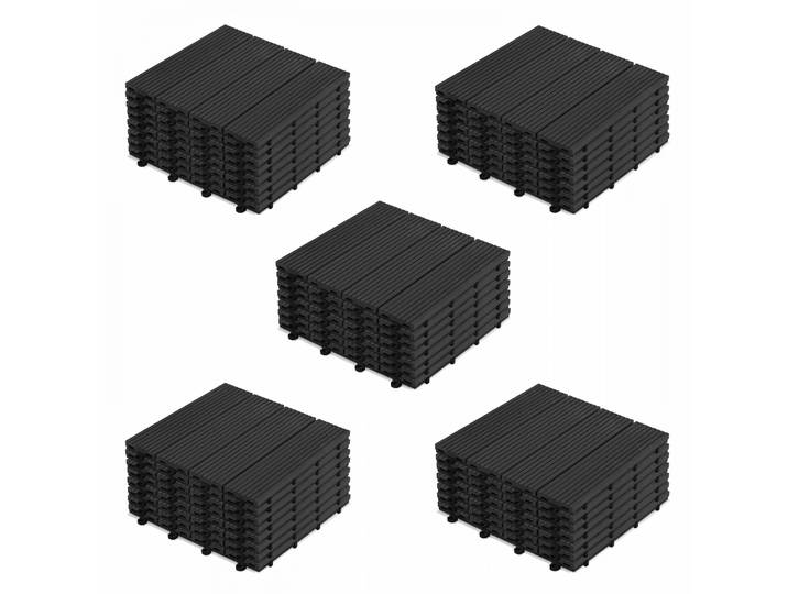 Oviala - Dalles de terrasse clipsables en bois composite (30x30x2,5 cm) - Vendues par lot
