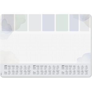 Sigel Schreibunterlage H6312, Pastel Planner, weiß, Papier, 30 Blatt, mit Kalender, 60 x 41cm