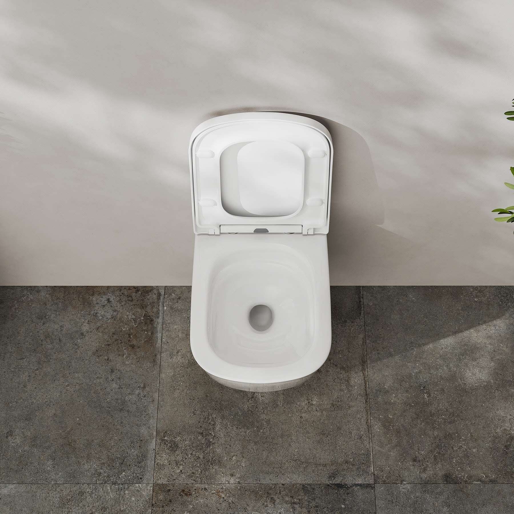 Kronenbach Cube Wand-WC kompakt,spülrandlos mit Rotationsspülung