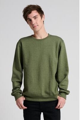 Jerzees 701MR Eco Premium Blend Crewneck Sweatshirt in Military Green Heather size 2XL   Cotton/Polyester