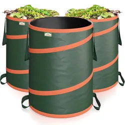 Casaria Gardebruk Popup Gartentasche 3er-Set Grün je 165 Liter