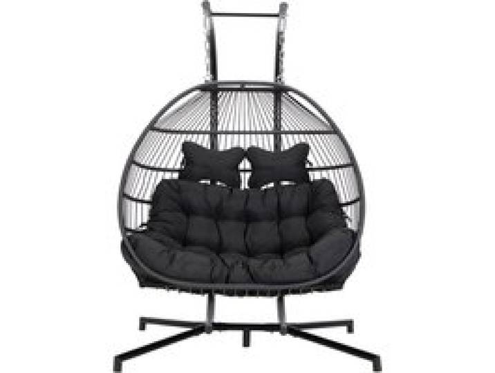 HOME DELUXE Fauteuil suspendu LOMA (2 places, noir)
