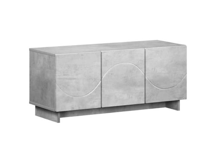 HGFDVCMR TV-Lowboard 90x34,5x40 cm Betongrau Holzwerkstoff Fernsehtisch Kompakter TV-Schrank aus Holzwerkstoff in Betongrau für Wohnzimmer und Schlafzimmer mit 3 Türen und reichlich Stauraum.