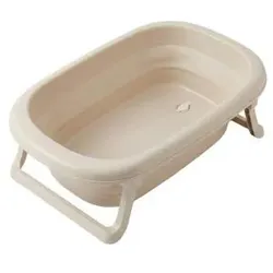 Tega Baby, Babybadewanne, Faltbare Babybadewanne mit Ablaufstopfen - Beige