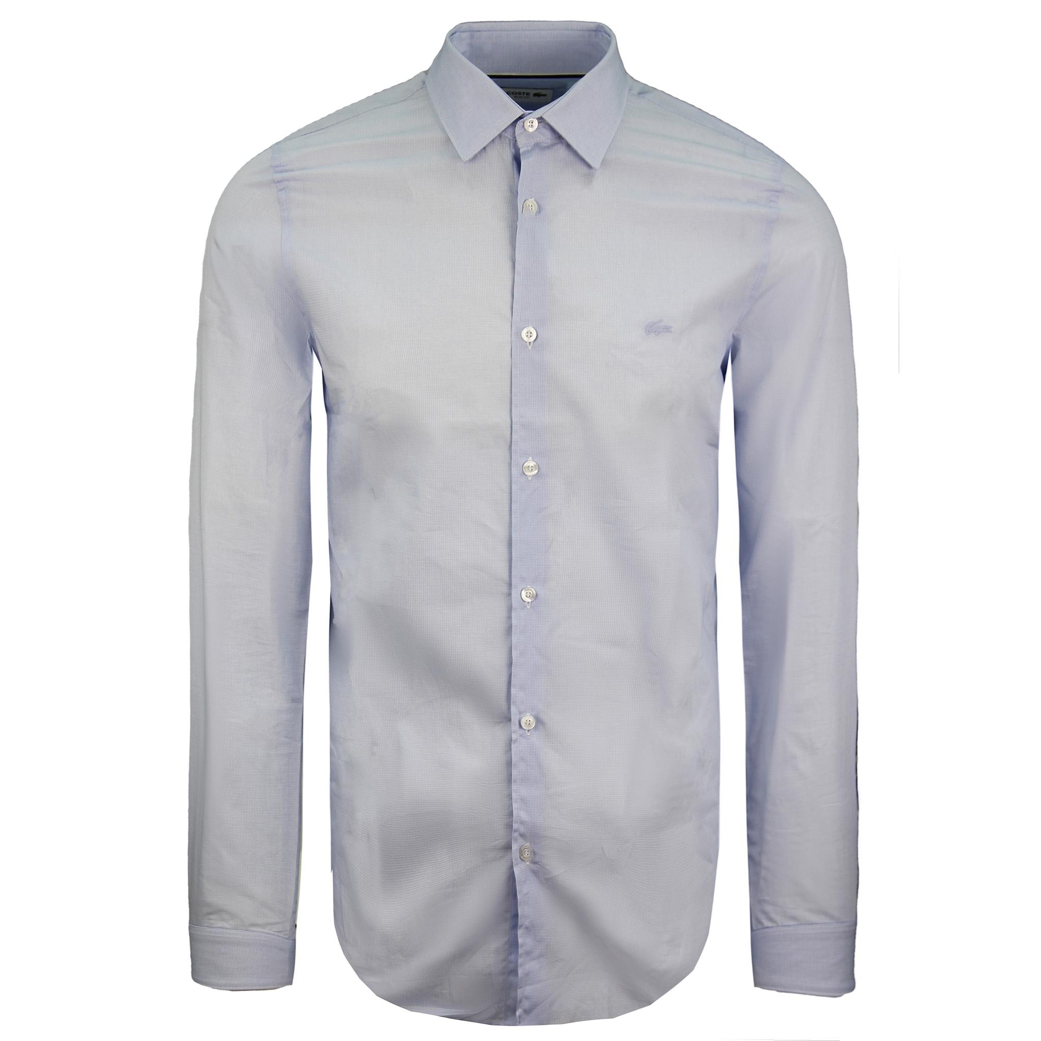 Lacoste Slim Fit Mens Hellblaues Hemd
