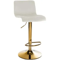 CLP Barhocker Hover Samt G   Farbe: creme, Material Gestell: Metall gold