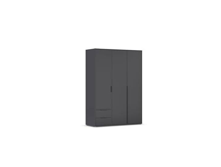 Rauch Möbel NAGATA, Kleiderschrank, Farbe Grau metallic, Breite 140 cm