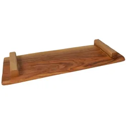 Natura Punto, Auto Antenne, Sushi-Brett, Servierplatte mit Füssen, 13 x 28 x 1,5 cm, Olivenholz