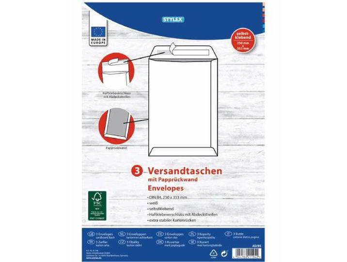 Stylex Bordrug Envelop - 250x353mm - Set van 3 (3 stuks)