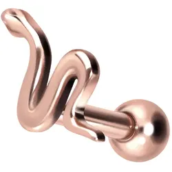 Titan Ohrpiercing mit Innengewinde SCHLANGE