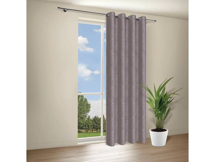 Gardine GERSTER Lauren Gr. 1, grau, B:140cm H:245cm, Wirkware, Polyester, Gardinen, Gardine, Deko Ösenschal Lauren