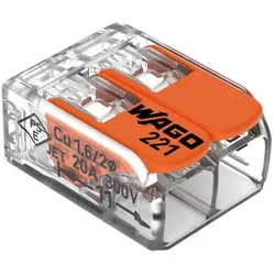 WAGO GmbH & Co. KG Compact-Verbindungsklemme 221-412 max. 4 mm2; 2 Leiter