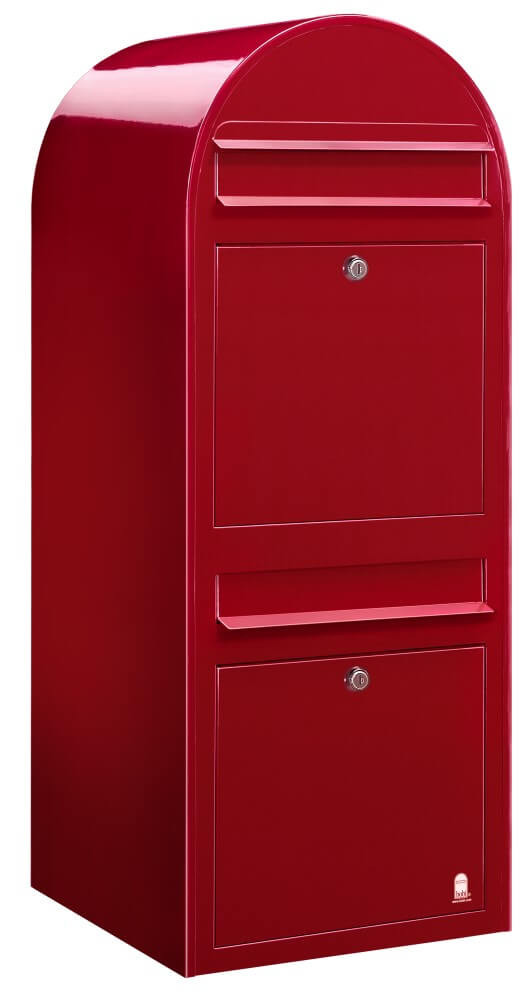 Bobi Brievenbus Duo 3001 Wandmontage Helderrood