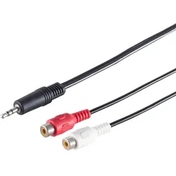 Klinkenstecker 3,5mm Stereo - 2 Cinch-Buchse, 0,2m