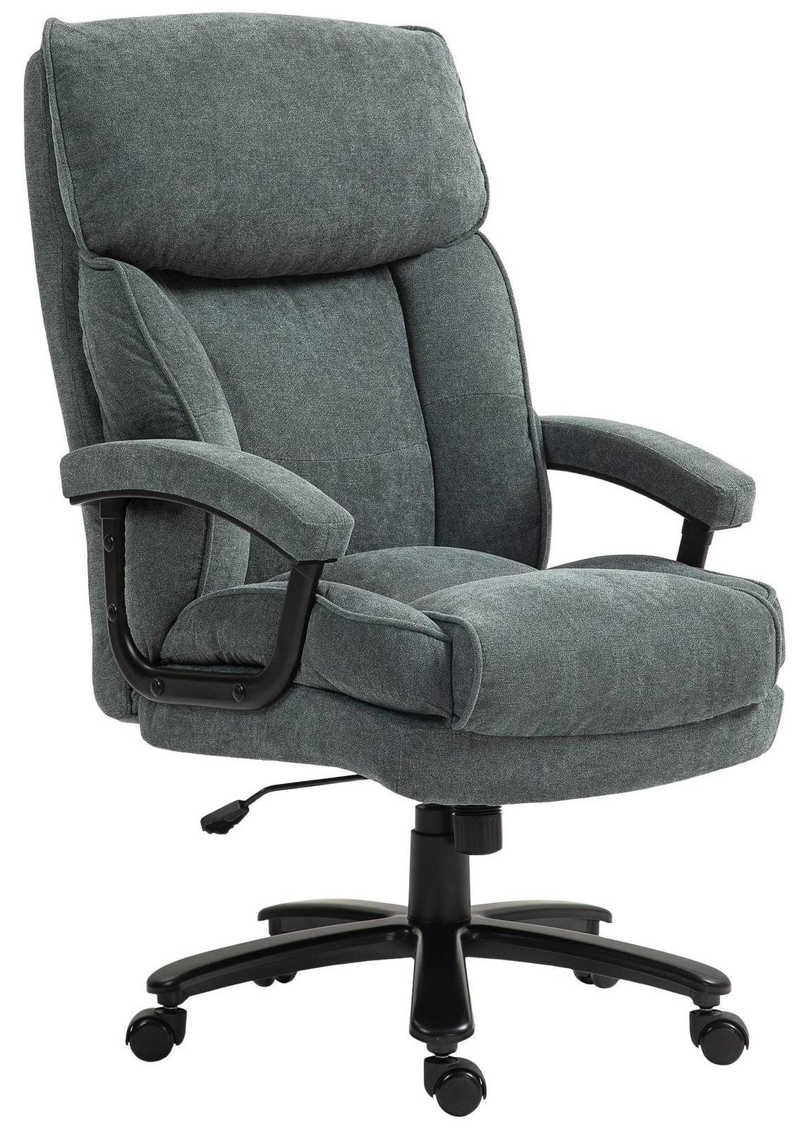 HOMCOM ergonomische bureaustoel met wiegfunctie en linnenlook