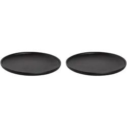 Maastricht Porselein Maastricht Porzellan Teller Universe 26 cm Schwarz Porzellan 2 Stück