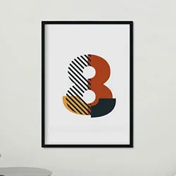 POSTER Schreiben - Geometria Stil A4 Rahmenlos