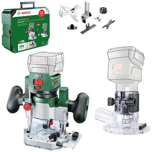 Bosch Home and Garden 2in1 Akku-Kanten-/Oberfräse 06039D5002 AdvancedTrimRouter 18V-8 Combi-Set