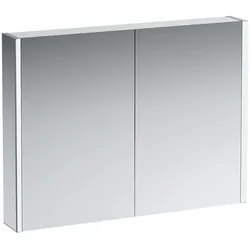 Laufen Spiegelschrank FRAME 25 LED, verspiegelte Türen, 1000x150x750 mm, 2 Steckdosen, Sensor-Schalter